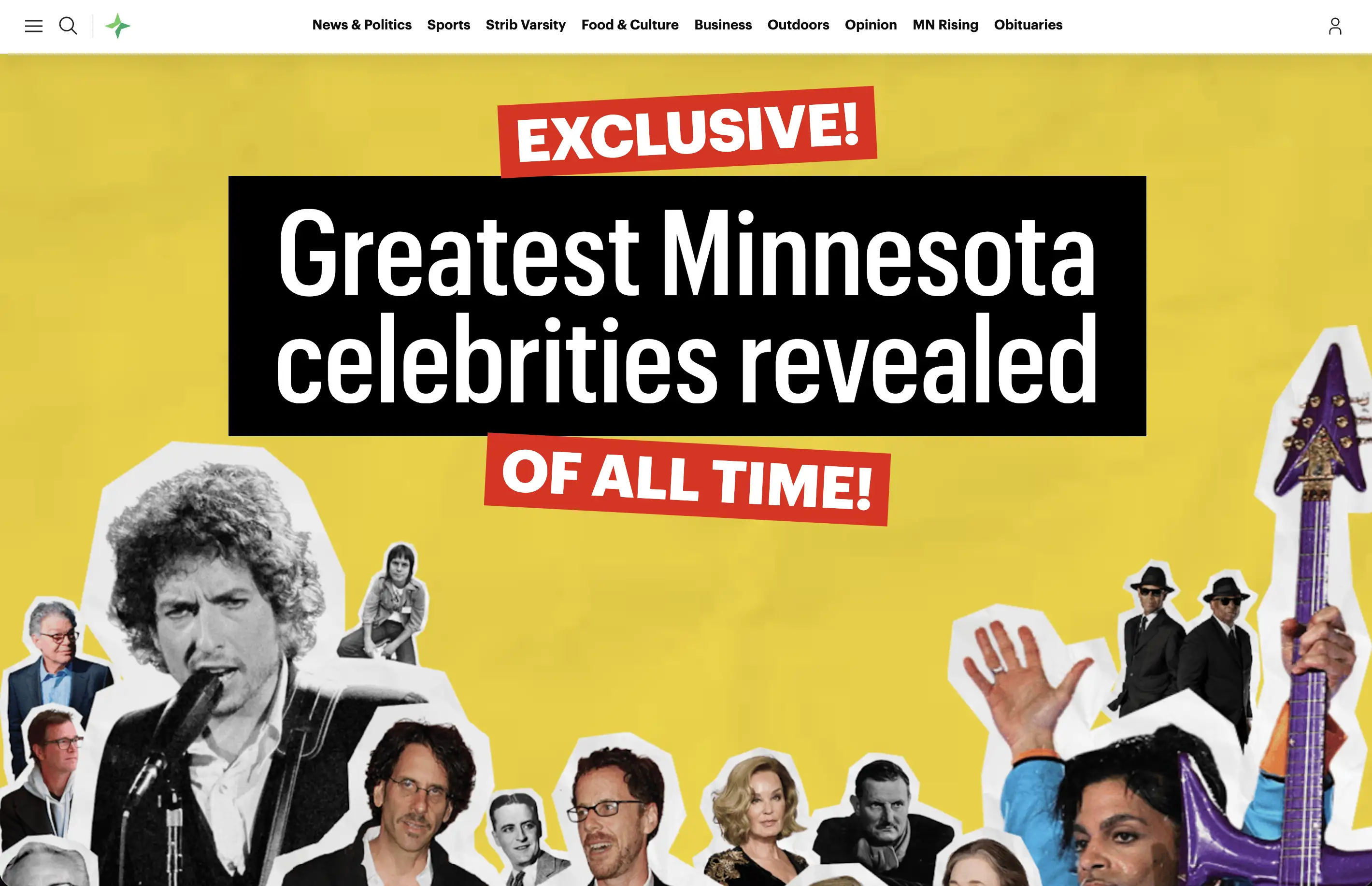 Exclusive! Greatest Minnesota celebrities (of all time) revealed